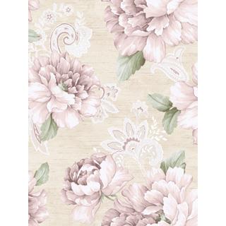 Seabrook Designs GL30709 Galia Acrylic Coated Floral Wallpaper